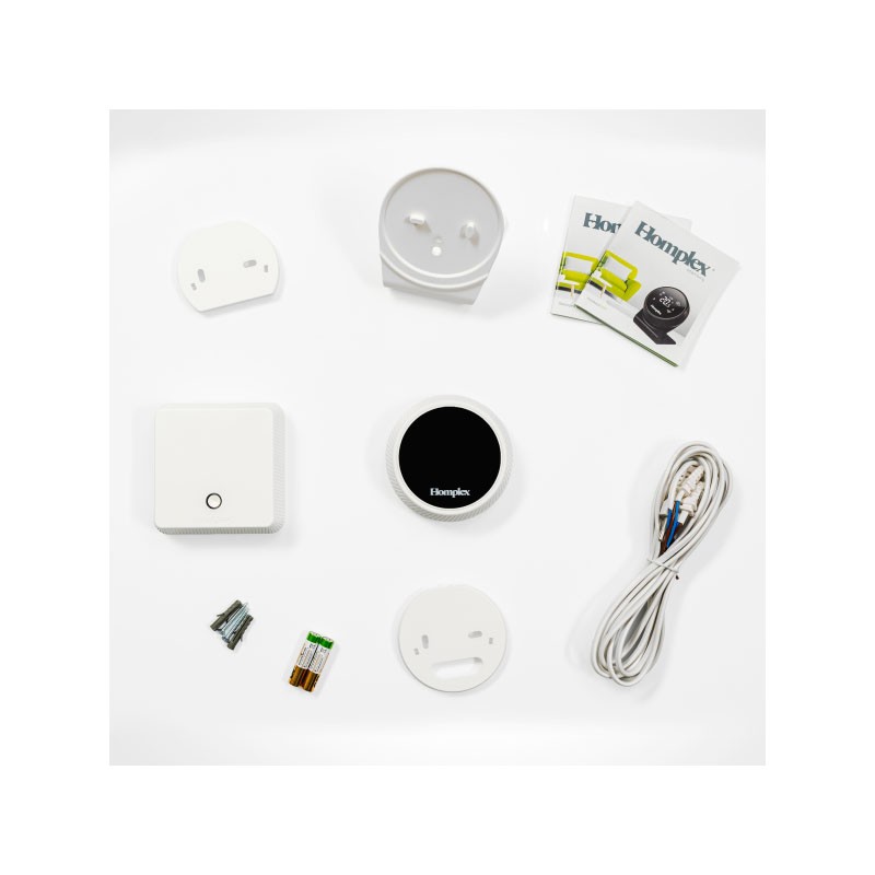 Poza Termostat ambiental programabil inteligent Homplex NX1, wireless, control prin internet - ALB. Poza 13943