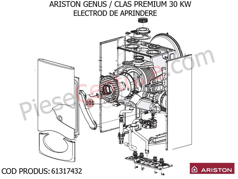 Poza Electrod de aprindere centrale termice Ariston Genus/Clas Premium
