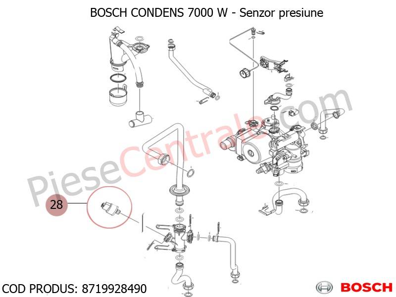 Poza Senzor presiune centrale termice Bosch Condens 7000 W