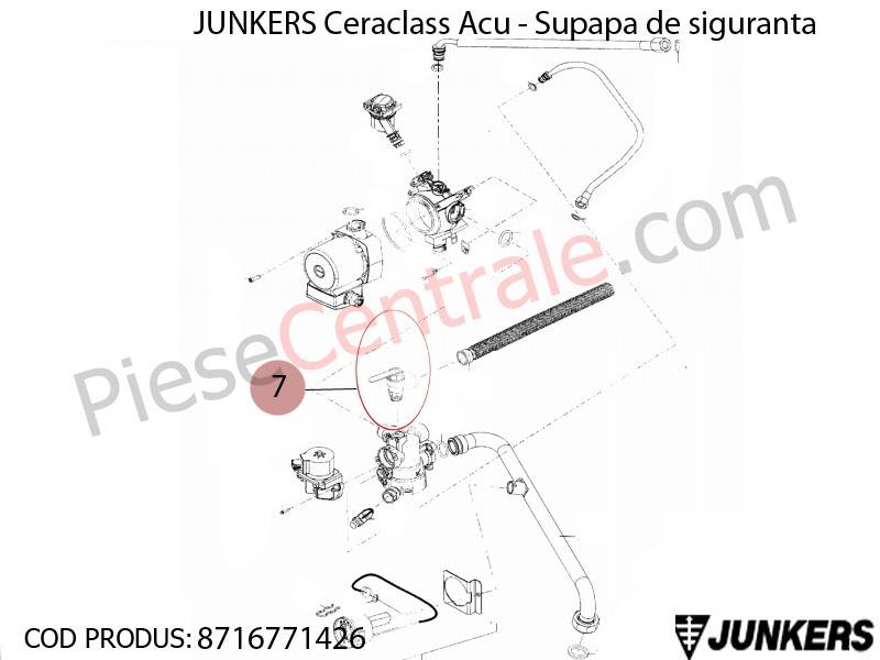 Poza Supapa de siguranta centrala termica Junkers Ceraclass ACU, Buderus Logamax U052