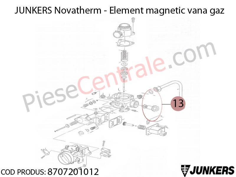 Poza Element magnetic vana de gaz centrale termice Junkers Novatherm