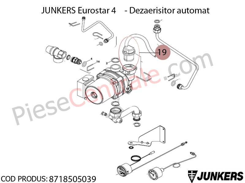 Poza Dezaerisitor automat centrale termice Junkers Eurostar 4, Bosch Gaz 5000, Buderus Logamax U042, Bosch Gaz 3000W Midi