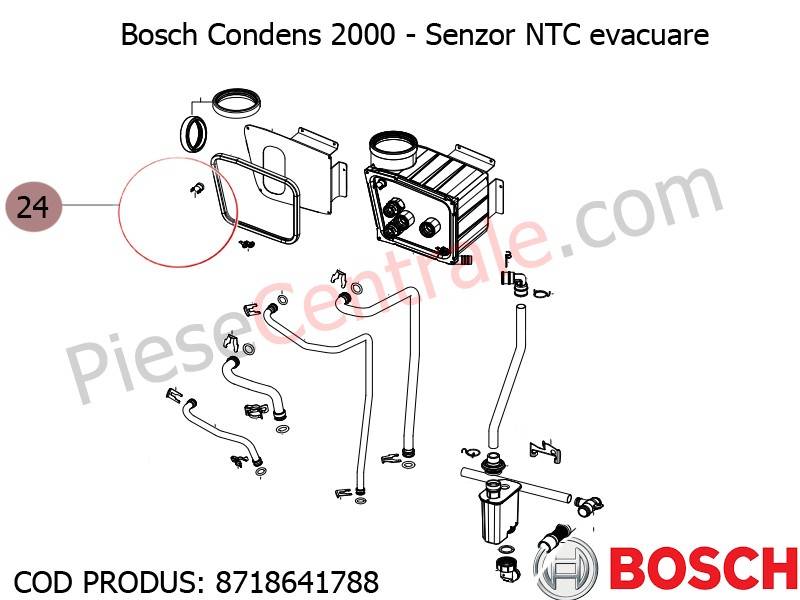 Poza Senzor NTC evacuare centrala termica Bosch Condens 2000, Buderus Logamax Plus