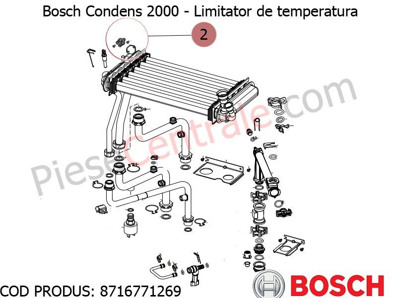Poza Limitator de temperatura centrala termica Bosch Condens 2000, Buderus Logamax Plus