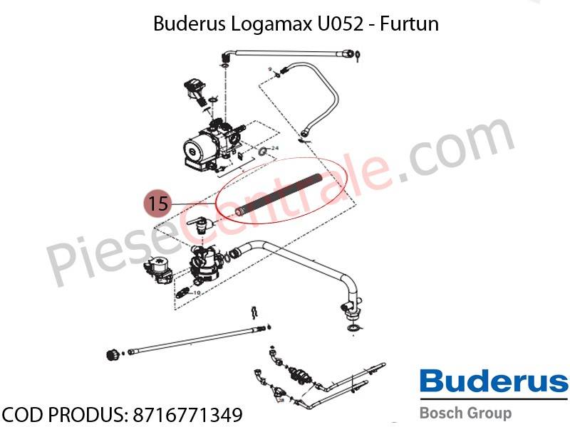 Poza Furtun centrala termica Buderus Logamax U052
