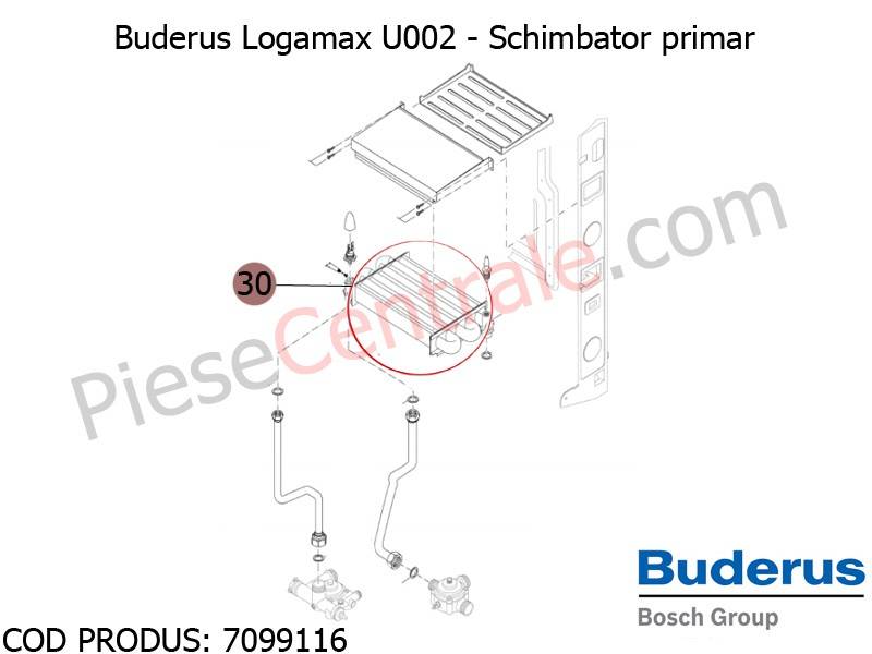 Poza Schimbator primar centrala termica Buderus Logamax U002