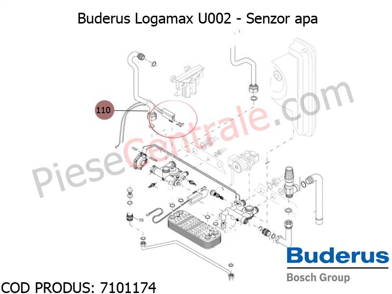 Poza Senzor apa centrala termica Buderus Logamax U002