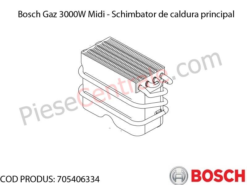 Poza Schimbator caldura centrala termica Bosch Gaz 3000W Midi