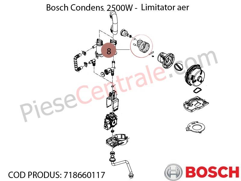Poza Limitator aer centrala termica Bosch Condens 2500W