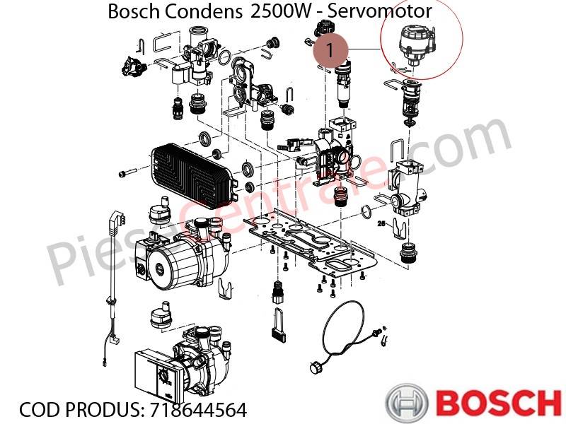 Poza Servomotor centrala termica Bosch Condens 2500W