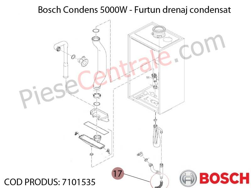 Poza  Furtun drenaj condensat centrala termica Bosch Condens 5000W
