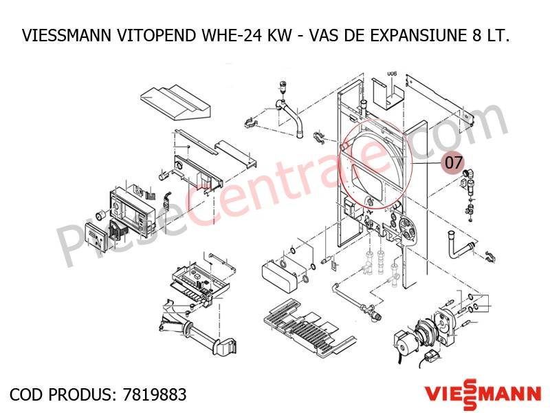 Disadvantage Farmer Apple Vas expansiune 8 litri D:389 centrala termica Viessmann Vitopend WHE -  piesecentrale.ro