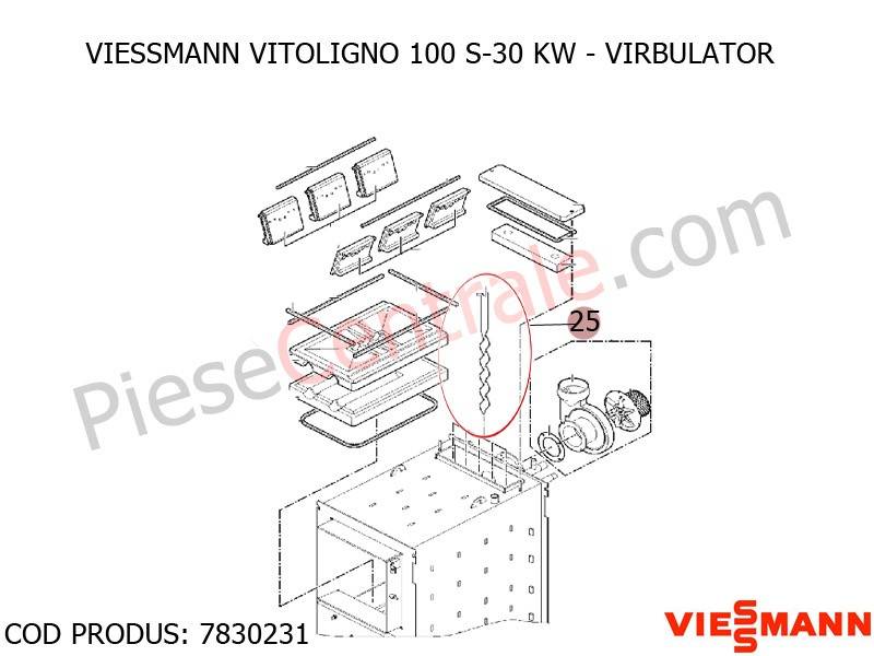 Poza Virbulator centrala pe lemne Viessmann Vitoligno 100 S 30 kw si 40 kw