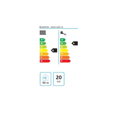 Poza Centrala termica Ariston CARES S 24 kW, condensatie, clasa A, LCD, model nou. Poza 13498