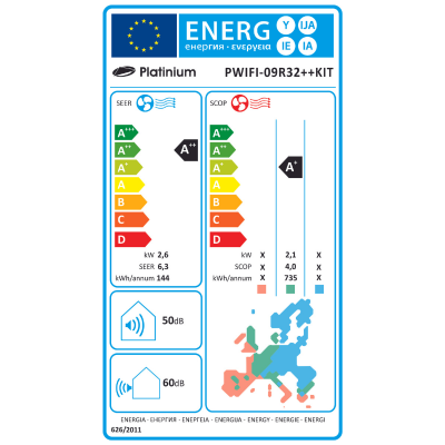Poza Aer conditionat Platinium Focus, PWIFI-09R32++KIT, Inverter, Wi-Fi, 9000 BTU, Clasa A++, Control activ de energie, silentios. Poza 17376