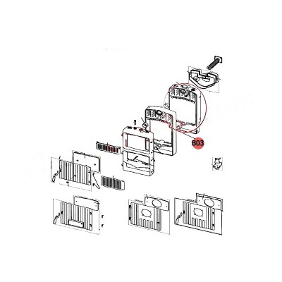 Poza Element fonta spate pentru centrale pe lemne Ferroli SFL, WFL, ECO LOGIC. Poza 17582