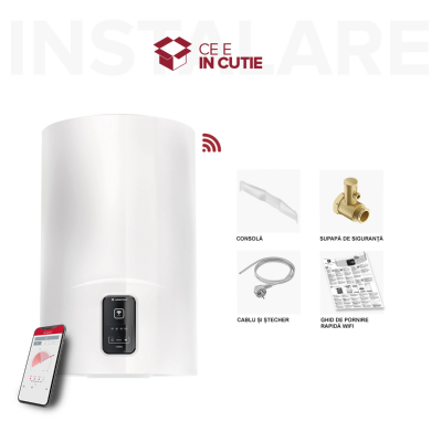 Poza Boiler electric Ariston Lydos WIFI 100 litri, control internet. Poza 18919