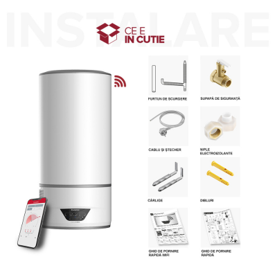 Poza Boiler cu pompa de caldura pentru apa calda menajera Ariston Lydos Hybrid WIFI - 100 Litri. Poza 19100