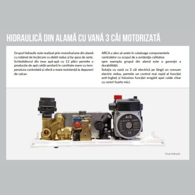 Poza Centrala termica pe gaz conventionala Arca Pixel 29 F, 29 kw, kit evacuare inclus. Poza 19118