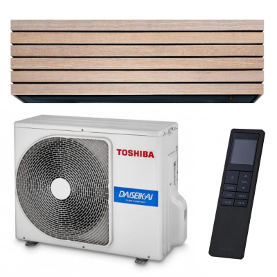 Poza Aparat aer conditionat Toshiba Daisekai 10 Wood, 13000 BTU, Clasa A+++, control WiFi, inverter, design premium, confort maxim. Poza 19291