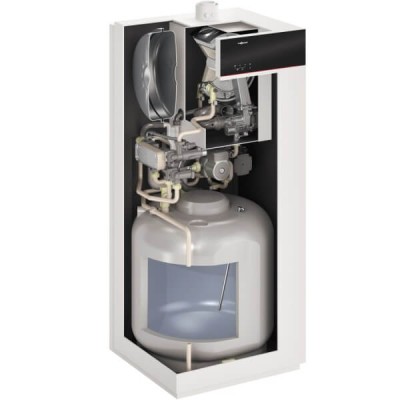 Poza Centrala termica in condensatie Viessmann Vitodens 111-F B1TG 25 kW cu boiler de 100 litri, kit de evacuare inclus. Poza 19499
