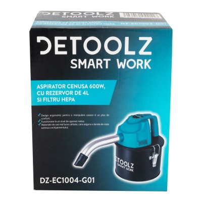 Poza Aspirator de cenusa Detoolz DZ-EC1004-G01, 600W, cu rezervor de 4L si filtru HEPA. Poza 19690