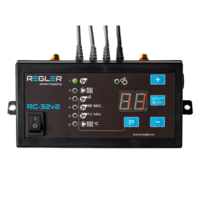 Poza Controler centrala pe lemne Regler RC 32v2 PID, comanda pompa IC si ventilator, optional termostat de ambient si senzor gaze arse. Poza 19787
