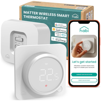 Poza Termostat ambient fara fir Salus Habi Matter IT850, control internet, programabil. Poza 20285