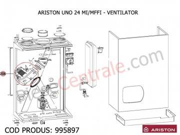 Poza Ventilator centrala termica Ariston UNO 24 mi/mffi