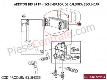 Poza Schimbator de caldura secundar in placi ACM centrala termica Ariston BIS 24 FF, Clas/Genus Premium