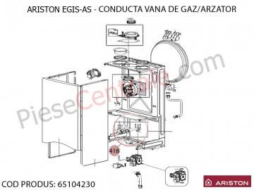 Poza Conducta vana de gaz-arzator centrale termice Ariston EGIS si AS