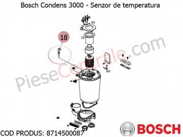 Poza Senzor de temperatura centrala termica Bosch Condens 3000, Condens 2500W, Buderus Logamax U042