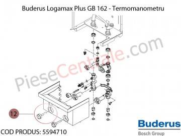 Poza Termomanometru centrala termica Buderus Logamax Plus GB 162, Bosch Condens 5000W