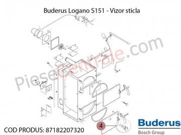 Poza Vizor sticla centrala termica Buderus Logano S 151