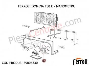 Poza Manometru cu filet pentru centrale termice Ferroli Domina F 30 E si Domicompact F 24 B