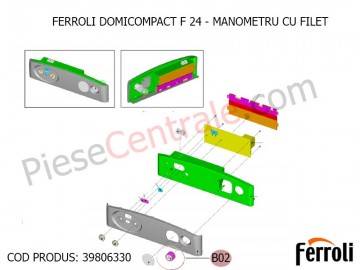 Poza Manometru cu filet pentru centrale termice Ferroli Domina F 30 E si Domicompact F 24 B