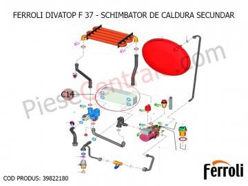 Poza Schimbator de caldura secundar ACM centrala termica Ferroli Divatop F 37