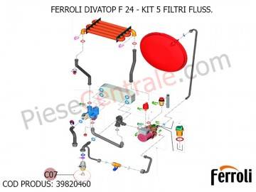 Poza Kit Fluxostat centrala termica Ferroli Divatop F 24