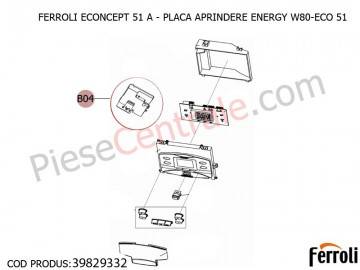 Poza Placa aprindere ENERGY W80-ECO 51 centrala termica Ferroli Econcept 51 A, Energy Top