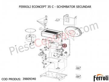 Poza Schimbator secundar centrala termica Ferroli Econcept