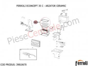 Poza Arzator ceramic centrala termica Ferroli Econcept