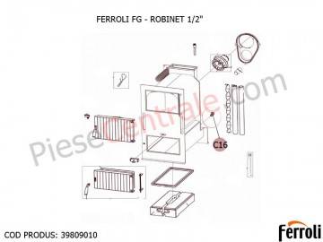 Poza Robinet 1/2 pentru centrala pe lemne Ferroli FG si GF N