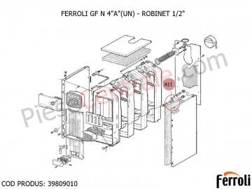 Poza Robinet 1/2 pentru centrala pe lemne Ferroli FG si GF N