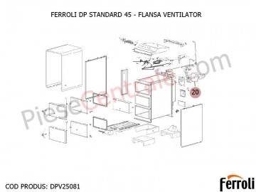 Poza Flansa ventilator centrala pe lemne Ferroli DP Standard