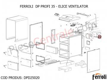 Poza Elice ventilator centrala pe lemne Ferroli DP