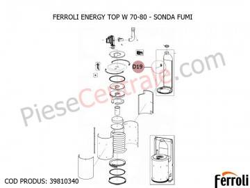 Poza Regulator termostatic cu lant pentru centrale pe lemne Ferroli SFL, WFL, ECO LOGIC, GFN