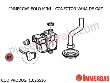 Poza Conector vana de gaz centrala termica Immergas Eolo Mini