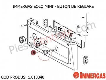 Poza Buton de reglare centrala termica Immergas Eolo Mini