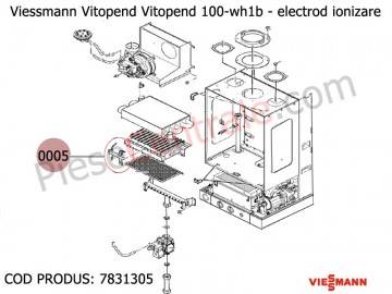 Poza Electrod ionizare centrala termica Viessmann Vitopend 100