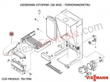 Poza Termomanometru centrala termica Viessmann Vitopend 100 WH0